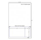 8-1/2 x 14" Integrated Form with  6x4" &  2x4" Label