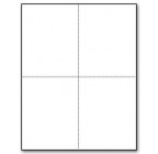 8-1/2 x 11" Sheet with 1 vert. perf  in 1 Horizontal perf @ the center