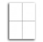 8-1/2" x 11" White Laser Cards, 4 per page