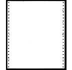 9-1/2 x 11" Pin Feed Paper 15# White, 2 Part, No Side Perfs