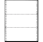 9-1/2 x 3-2/3" Continuous Computer Paper, White, 3 Part, Side Perfs