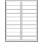 4" x 1" Label               Standard Matte White, 100 Sheets (2,000 labels) 