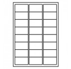 2-5/6 x 1-3/8" Label    Standard Matte White, 100 Sheets (2,400 labels) 