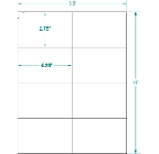 4.25" x 2.75" Label     Standard Matte White, 100 Sheets (800 labels) 