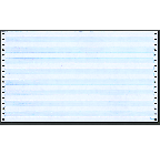 12 x 8 -1/2" Continuous Paper, 1/2" Blue Bar, 18# 1 Part, Side Perfs