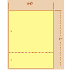 8-1/2 x 11" Canary 20# Paper 1 Horizontal Perforation 3"