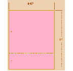 8-1/2 x 11 Pink 20# Paper 1 Horizontal Perforation 3"