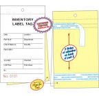 Inventory Tag with Adhesive, Item #6400