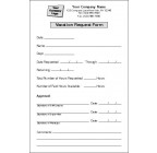 Vacation Request Form, Item #8500