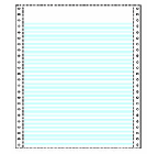 9-1/2 x 11" Pin Feed Paper 15# 6" Green Bar, 3 Part, Side Perfs