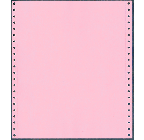 9-1/2 x 11" Pin Feed Paper 20# Pink, 1 Part, Clean Perf