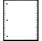 9-1/2 x 11" Pin Feed 15# White,3 Part, Side Perfs, 3 Holes Left 