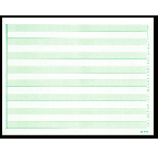 11x8-1/2", 1/2" Green Bar Paper, 20#