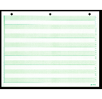 11x8-1/2", 1/2" Green Bar Paper, With 3 Hole Punch 20#