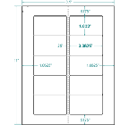3.0625" x 1.8333" Standard Matte White, 100 Sheets (1,000 labels) 