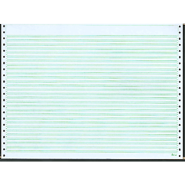 Universal Green Bar Computer Paper, 4-Part Carbonless, 14-7/8 x 11, -  Apple Forms